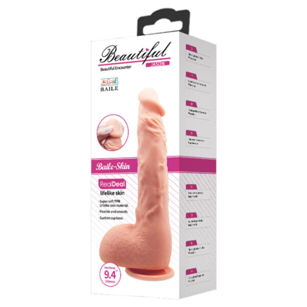 Baile - Dildo realístico Jason natural 24cm - Imagen 4