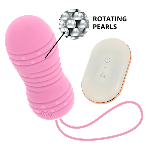 OHMAMÁ - Huevo control remoto 7 modos rotación rosa
