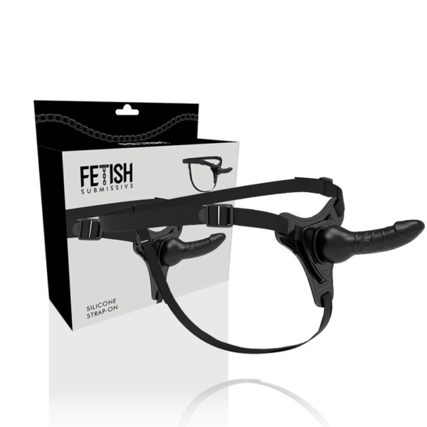 Fetish Submissive Harness - Silicona negro realistic 16cm - Imagen 5