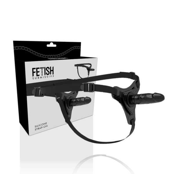 Fetish Submissive Harness - Silicona negro realistic 15cm - Imagen 3