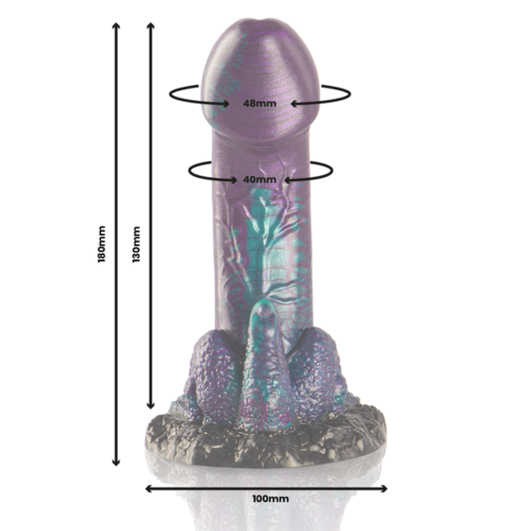 Epic - Basilisk dildo doble placer escamoso tamaño pequeño - Imagen 3