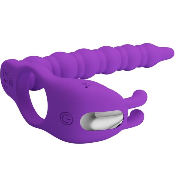 Pretty Love - Blackney anillo pene con plug vibrador lila - Imagen 4
