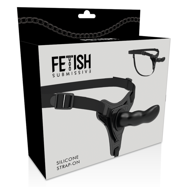 Fetish Submissive Harness - Silicona Negro G-SPOT 16cm - Imagen 2