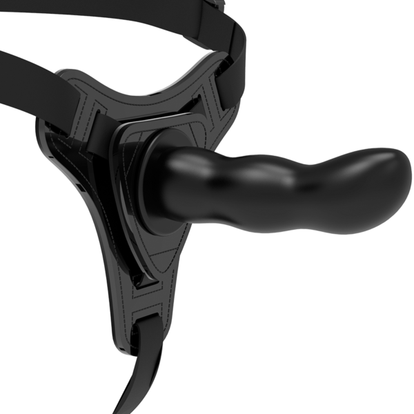Fetish Submissive Harness - Silicona Negro G-SPOT 16cm