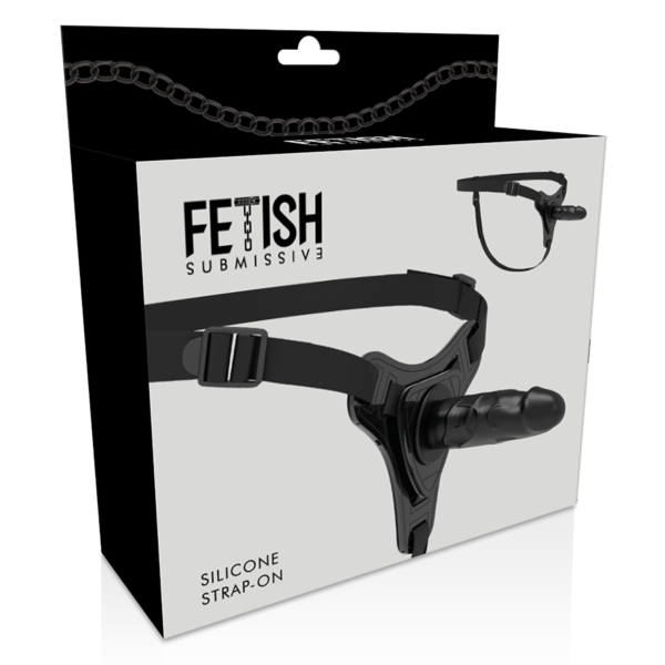 Fetish Submissive Harness - Silicona negro realistic 15cm - Imagen 4