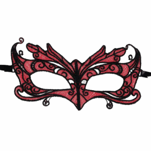 QUEEN LINGERIE - ANTIFAZ DE ENCAJE DETALLES ROJO